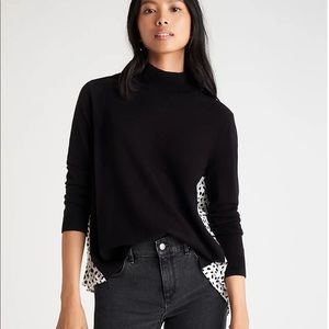 Ann Taylor Mixed Media Turtleneck Sweater NWOT